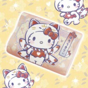New Sanrio Hello Kitty Yokai Parade Fox Memory Foam Pillow 35x24cm Toreba Japan